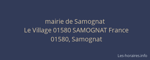 mairie de Samognat