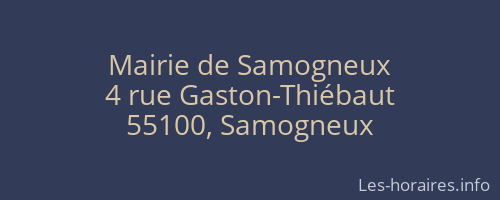 Mairie de Samogneux