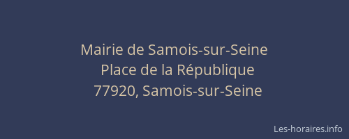 Mairie de Samois-sur-Seine