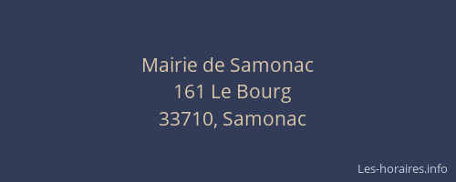 Mairie de Samonac