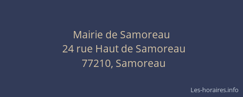 Mairie de Samoreau