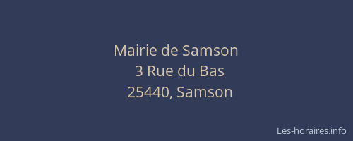 Mairie de Samson