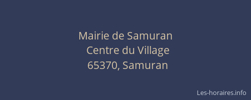 Mairie de Samuran