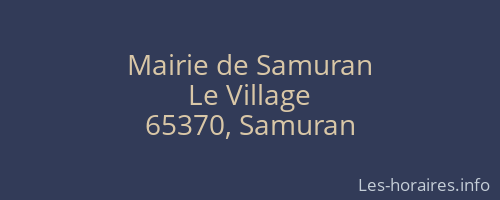 Mairie de Samuran