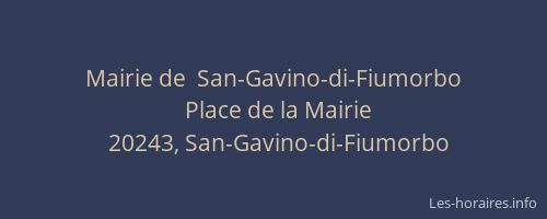 Mairie de  San-Gavino-di-Fiumorbo