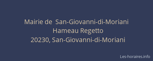 Mairie de  San-Giovanni-di-Moriani
