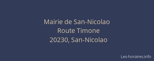 Mairie de San-Nicolao