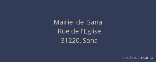 Mairie  de  Sana
