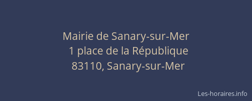 Mairie de Sanary-sur-Mer