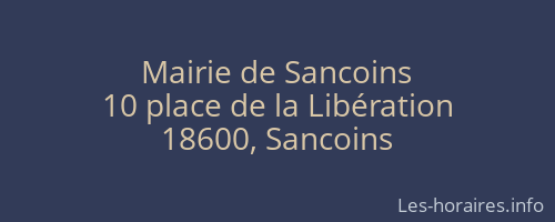 Mairie de Sancoins