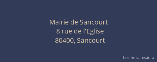 Mairie de Sancourt