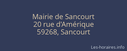 Mairie de Sancourt