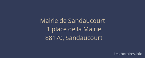 Mairie de Sandaucourt