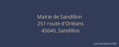 Mairie de Sandillon