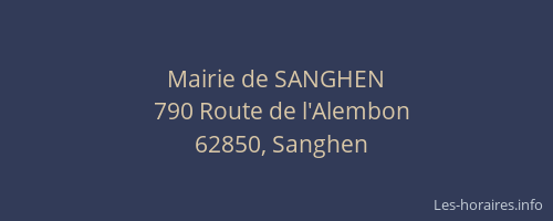 Mairie de SANGHEN