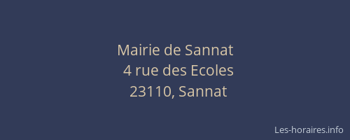 Mairie de Sannat