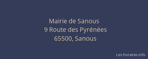 Mairie de Sanous