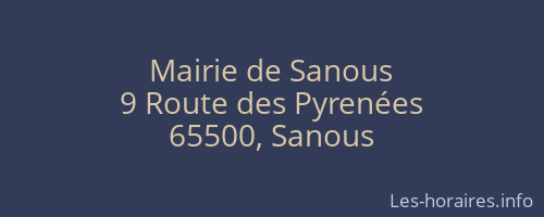 Mairie de Sanous