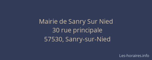 Mairie de Sanry Sur Nied