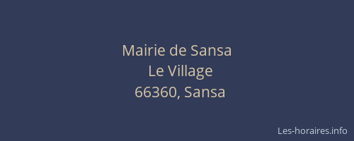 Mairie de Sansa