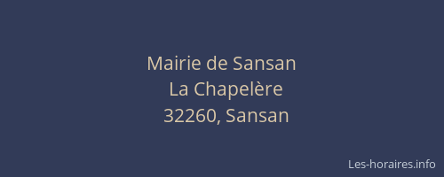 Mairie de Sansan