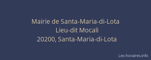 Mairie de Santa-Maria-di-Lota