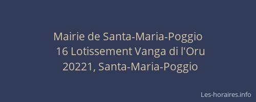 Mairie de Santa-Maria-Poggio