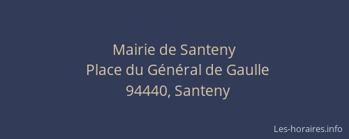 Mairie de Santeny