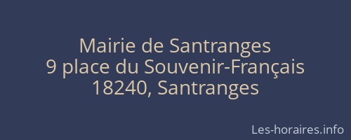 Mairie de Santranges
