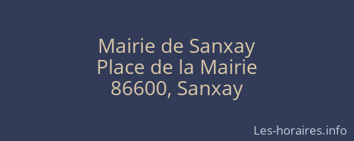 Mairie de Sanxay