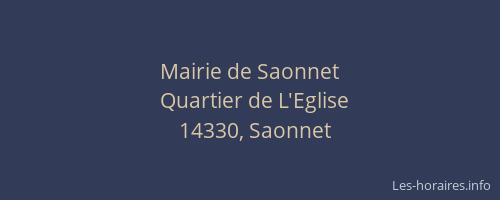 Mairie de Saonnet