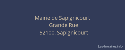 Mairie de Sapignicourt
