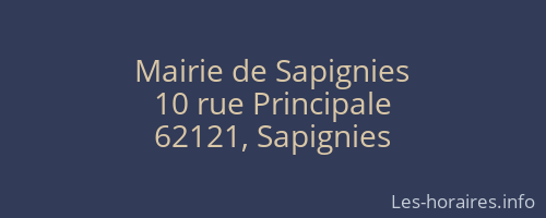 Mairie de Sapignies