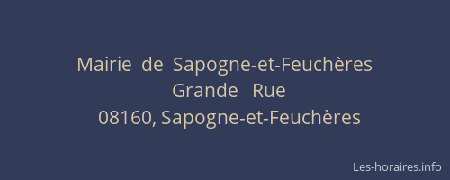 Mairie  de  Sapogne-et-Feuchères