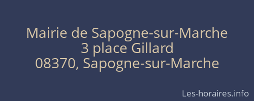 Mairie de Sapogne-sur-Marche