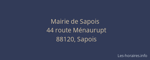 Mairie de Sapois
