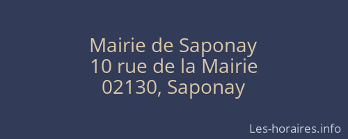 Mairie de Saponay