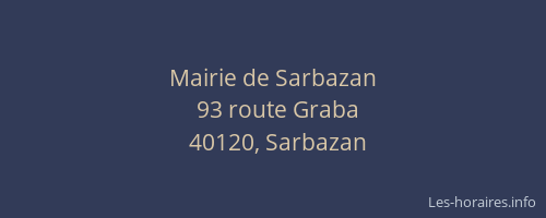 Mairie de Sarbazan