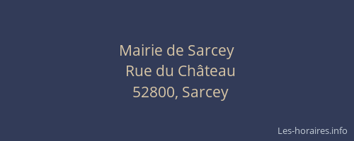 Mairie de Sarcey