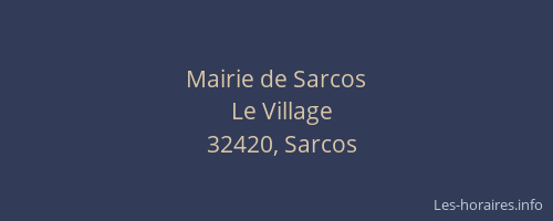 Mairie de Sarcos