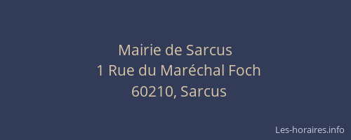 Mairie de Sarcus