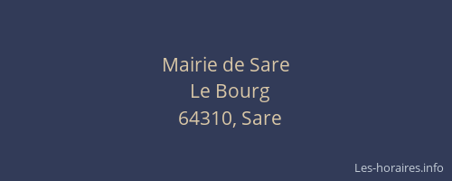 Mairie de Sare