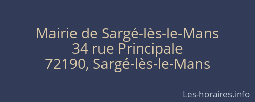 Mairie de Sargé-lès-le-Mans