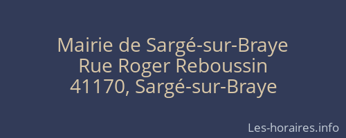Mairie de Sargé-sur-Braye