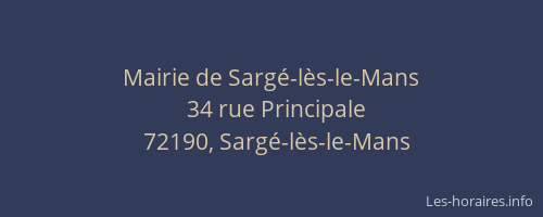 Mairie de Sarg&eacute;-l&egrave;s-le-Mans