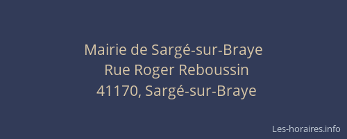 Mairie de Sargé-sur-Braye