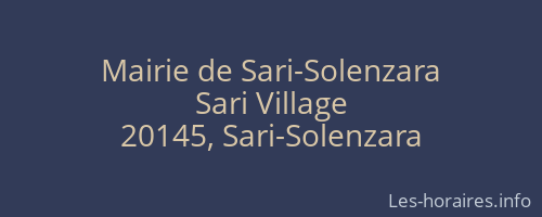 Mairie de Sari-Solenzara
