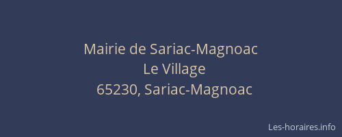 Mairie de Sariac-Magnoac