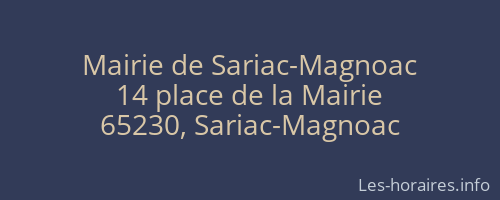 Mairie de Sariac-Magnoac