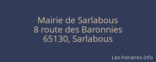 Mairie de Sarlabous